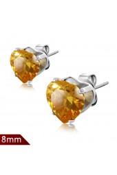 SALE - Auskarai su pusbrangiu akmeniu